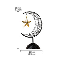 Nouveau élégant fer islamique Ramadan décoration de la maison lune étoile musulman ornement pour l'Islam fête Table décoration
