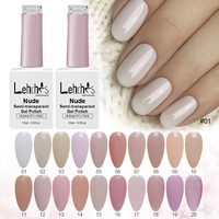 Lehchis 15ml HEMA TPO FREE Jelly Nude Gel Nail Polish Set Transparent Semi Permanent Soak Off Nail Art Manicure Varnish