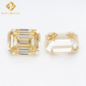 Moissanite de forme fantaisie : Cœur, Princesse, Radiant, Asscher, Marquise, Émeraude, certifiée GRA, couleur champagne, en vrac - Product Image 4