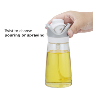 Sáng Tạo 2 Trong 1 Dầu Phun Và Đổ Dispenser Chai Với Twist Top Cho Nhà Bếp Nấu Ăn Dầu Ô Liu 500Ml 200Ml Thủy Tinh - Product Image 3