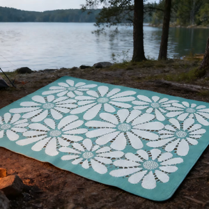 Tapis d'extérieur portable, écologique, épais, imperméable, résistant à l'humidité, durable, élégant, pour le camping, le pique-nique, les voyages, la plage - Product Image 1