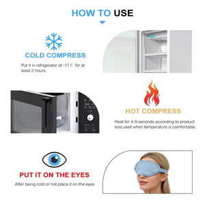 Maschera per Occhi in Idrogel con Compressione Fredda e Calda Tessuto Morbido Certificato CE per Alleviare l'Affaticamento degli Occhi e il Dolore - Product Image 5