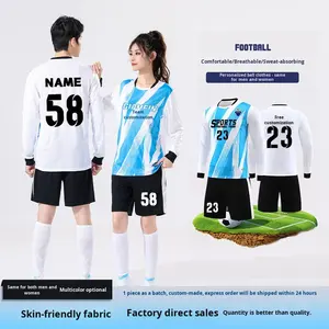 Zhengxiang Uzun Kollu Futbol Forması Takımı Takım Üniforması Toplu Alım %100 Polyester Unisex Yetişkin Futbol Sonbahar Kış - Product Image 5