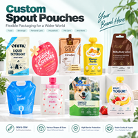 Pochettes de recharge personnalisées pour savon liquide, sachets d'emballage imprimés avec bec verseur et bouchon pour produits de lavage des mains et de soins personnels
