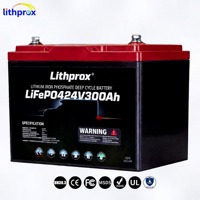 Batería Recargable LiFePO4 24V 300AH Grado A 6000+ Ciclos Profundos Marino RS485 BMS Inteligente Terminal M8 CE RoHS IP67 Servicio OEM ODM