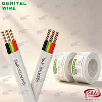 Certificat SAA AS/NZS 5000.2 1.5mm 2.5mm 4mm 6mm 2 Core 3 Core Flat Twin et fils de terre