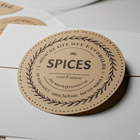 Étiquettes alimentaires en gros personnalisables en papier kraft, autocollants avec logo sur mesure pour emballages de produits surgelés, en conserve, bouteilles et sacs