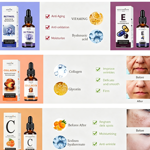 Sérum Visage Multivitaminé Vitamines A B C E Rétinol Arbutine Collagène Acide Hyaluronique Nourrissant Hydratant Revitalisant - Product Image 2