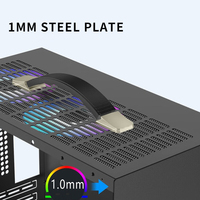 Panel Lateral de Vidrio, Micro ATX ITX MATX, Caja de Ordenador para Juegos, PC Elegante y Compacto, Mini Ordenador Portátil