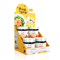 Présentoir de comptoir en carton ondulé pliable à 3 niveaux, écologique et recyclable, pour la promotion en magasin