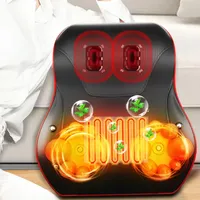 Oreiller de massage cervical électrique pour tête et traction cervicale, coussin arrière pour voiture avec dispositif de massage vibrant chauffant pour se détendre
