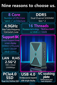 كمبيوتر ألعاب صغير Core i9 13900F 24 Cores RTX4070 12G RTX4060Ti 8G Micro 2001 xhd2. 1 3xDP Win11 Pro PC Gamer - Product Image 3
