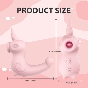 Thực Tế Có Thể Sạc Lại Unicorn Hình Âm Vật Hút Và Lưỡi Liếm Vibrator Phụ Nữ Thủ dâm Đồ Chơi Tình Dục - Product Image 3