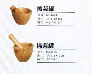 Herramientas de cocina Juego de mortero y Maja de madera Triturador de ajo manual Molinillo de hierbas de especias de bambú <span class=keywords><strong>natural</strong></span> Trituradora de <span class=keywords><strong>pastillas</strong></span> - Product Image 6