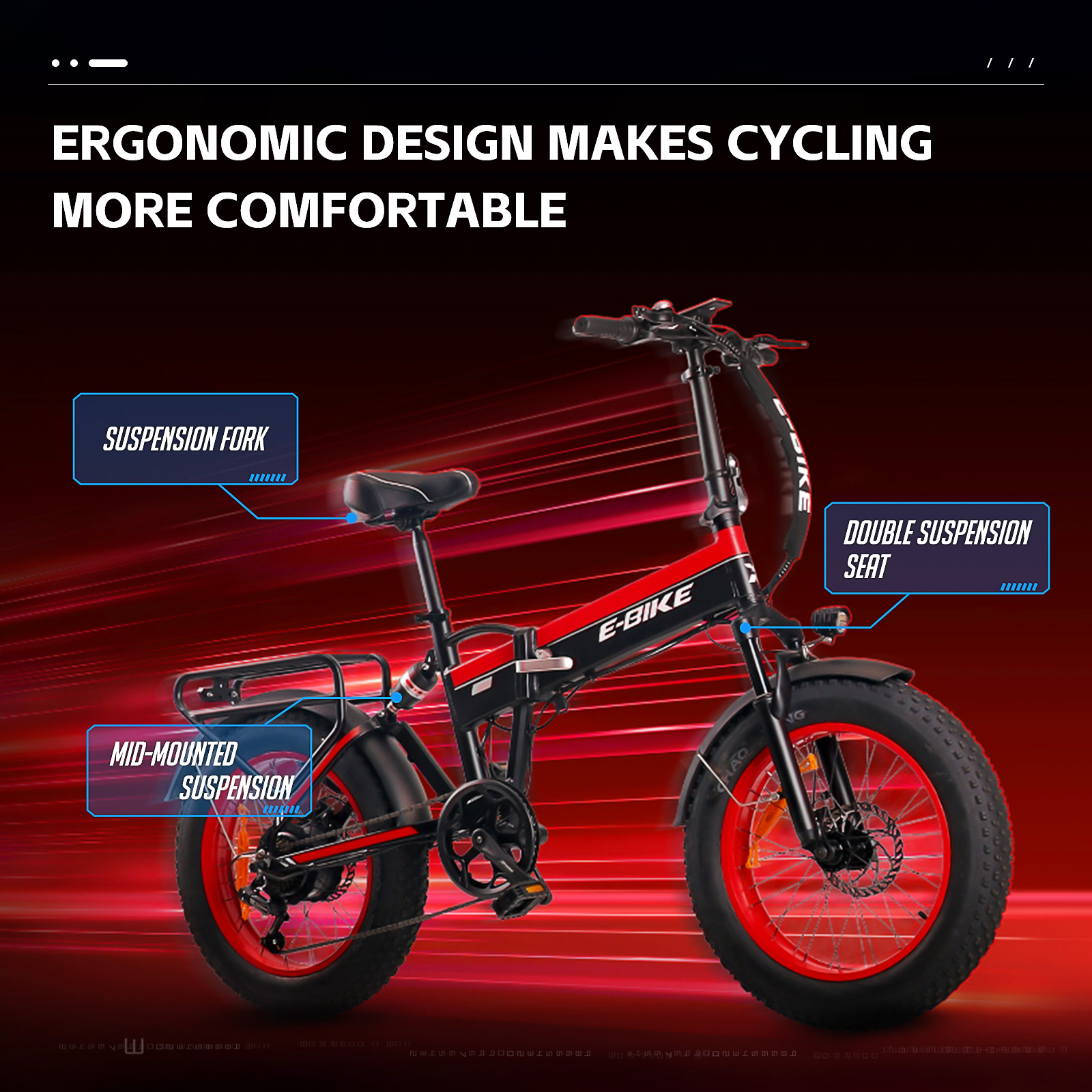 48V 750W 電動自転車 台湾製電動自転車 フルサスペンション ファット