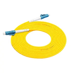 3m 3.0mm Simplex SM9 / 125 Single Mode LC UPC Fiber Optic Patch Cord G652D Low Smoke Halogen Free LC Patch cord