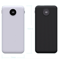 Power Bank Portabel 10000mAh Pengisian Daya Nirkabel Layar LED Pengisian Cepat Input/Output Tipe-C Soket Universal Bahan PC