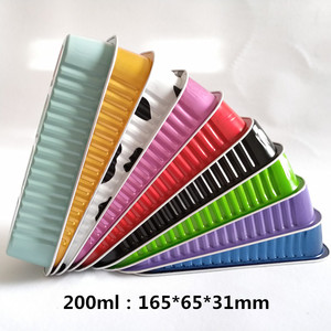 Bowl Retangular Colorido para Air Fryer, Copo para Prato Caseiro de 200ML, Embalagem Descartável para Bolos com Tampa Transparente - Product Image 2