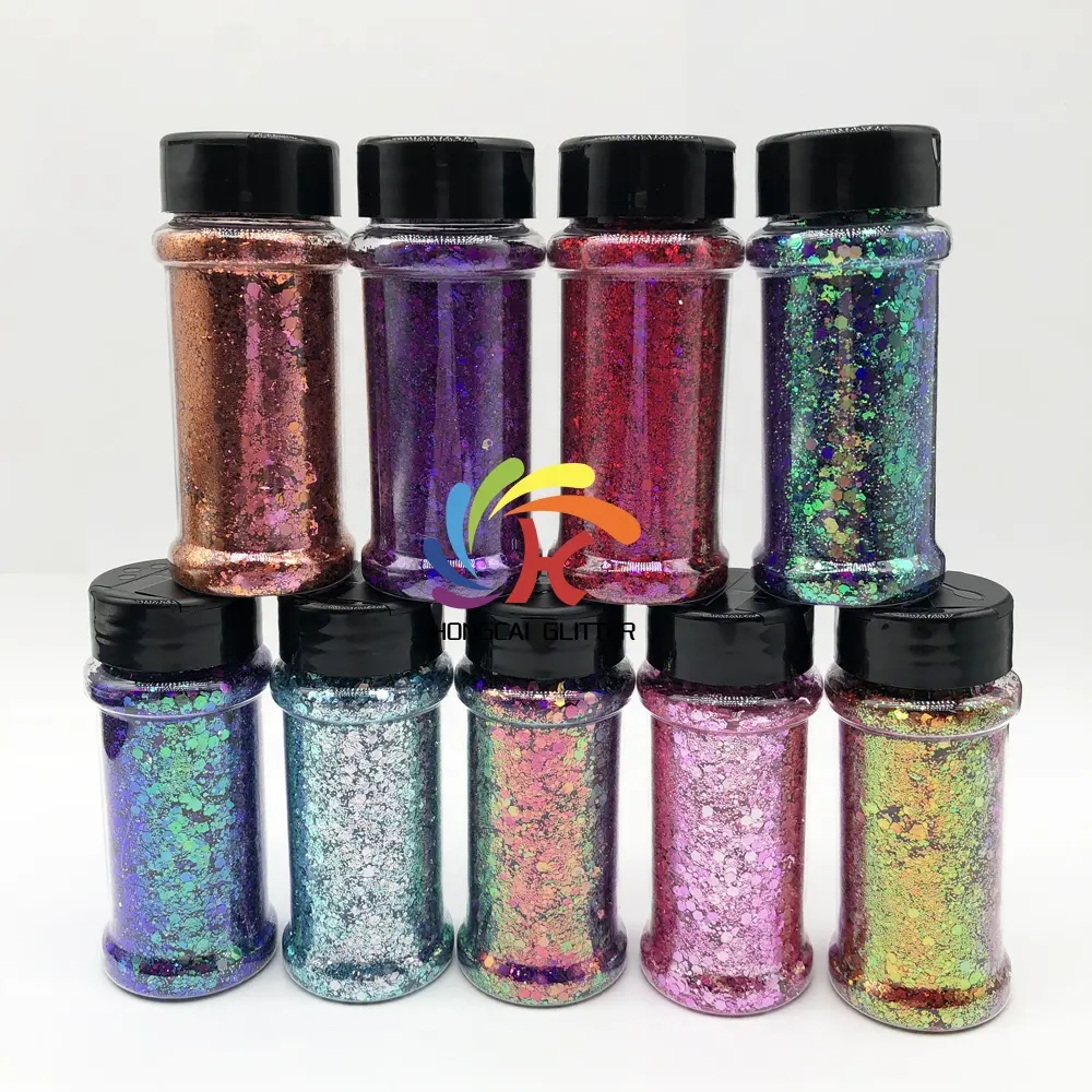 Bulk Groothandel Verpakking 2Oz Zak Shaker Pot Fles Glitter 1Oz 1Oz 1G 5G 10G 20G 50G 100G 500G 1Kg Glitter