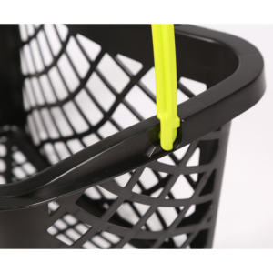 High Capacity Comfortable Handle Customized Logo <b>Stackable</b> Design Plastic Metal Shopping <b>Basket</b> - Product Image 2