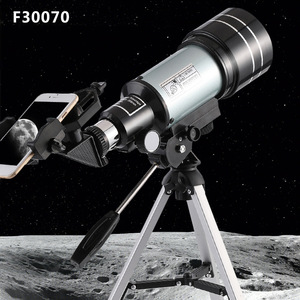 Telescopio astronómico F30070 plateado profesional para observación de estrellas para niños y estudiantes, visión nocturna de alta magnificación - Product Image 1