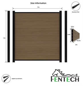 Fentech 180x180 composito WPC 180x180 pannelli di recinzione Co estrusione Wpc giardino esterno scherma - Product Image 4