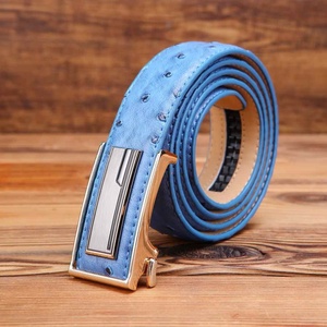 Hot Selling New Strauß Design Hochwertiger Luxus Formale Echt leder Casual Ratsche Herren gürtel mit automatischer Schnalle - Product Image 4