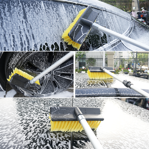 מברשת כביסה דו-ברמה גבוהה עם זיפים רכים עבור משאית סירה סיפון הבית ניקוי מברשת כביסה חיצונית מתחבר עם מוט - Product Image 6