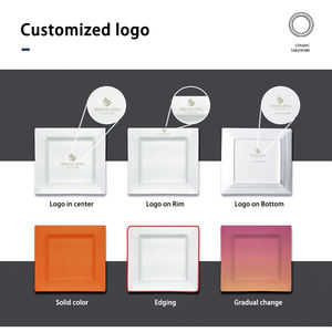 Venta al por mayor barato de cerámica cuadrado blanco 7 "8" 9 "10" 12 "restaurante plato de porcelana cena platos y platos para Hotel Buffet plato - Product Image 5