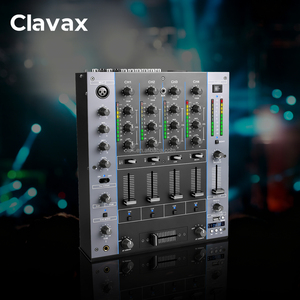 Controlador de DJ Profesional Clavax <span class=keywords><strong>MC4000</strong></span>, Metálico y Compacto, de 4 Canales, para Clubes, Discotecas, Audio en Casa, Mezclador de Potencia, Consola, Altavoces - Product Image 1