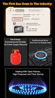 Service OEM Cuisinière et four à gaz GPL 30L Utilisation domestique Cuisson Pomme de terre au four Camping en plein air Réchauds à gaz avec four à gaz