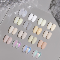 Vernis à ongles gel crémeux effet pudding 15ml 16 couleurs Nude laiteux Gel de construction UV LED Soak Off Salon OEM Vente en gros