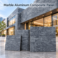 Panneau composite aluminium-marbre 3 mm 1220x2440 mm veiné or, revêtement PE, pour revêtement mural intérieur de bureau