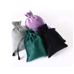 Sacs à cordon en velours double face de petite taille pour bijoux, cadeaux, mariages et festivals (vente en gros) - Product Image 2