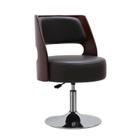 Tabouret de bar en cuir noir de style européen Ekintop, réglable en hauteur, chaise haute en cuir, tabouret haut