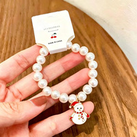 Nouveau bracelet en perles de style princesse de dessin animé sur le thème de l'océan pour enfants, bijoux en gros