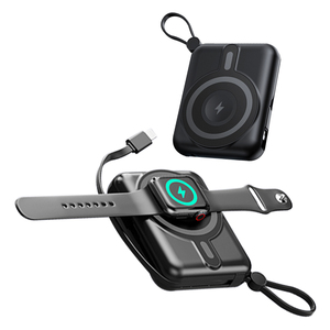 พาวเวอร์แบงค์แม่เหล็ก 10000mAh 15w ชาร์จเร็ว พกพาสะดวก ไร้สาย 3 in 1 ดีไซน์บางเฉียบ พร้อมหน้าจอ LED ลดราคาพิเศษ - Product Image 3