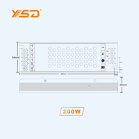 Conducteur LED unique en aluminium 200W AC-DC Triac dimmable 0-10V/1-10V Garantie 5 ans Éclairage IP20 Étanche 24V/12V 12VDC ROHS