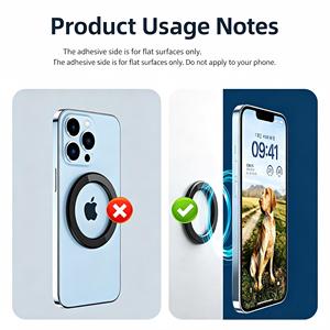 Support de téléphone magnétique puissant N52 en alliage de zinc pour fixation murale ou sur tableau de bord, compatible iPhone 13 14 15 16 17 Pro Max et <span class=keywords><strong>Samsung</strong></span>, pour utilisation sur bureau - Product Image 4