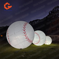Ballon de baseball gonflable géant avec éclairage LED, ballon de sport gonflable en PVC, décorations de baseball