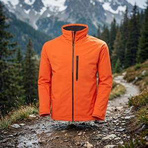 Veste coupe-vent matelassée imperméable à fermeture éclair pour homme, avec logo personnalisé, décontractée, pour le travail, les activités de plein air, en polaire douce, pour l'automne, style marin - Product Image 3