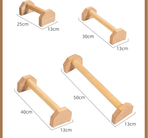 Parallettes per Ginnastica e Calisthenics, Barra per Handstand in Legno, Attrezzi per Fitness ed Esercizi, Attrezzatura per Allenamento, Supporto a Doppia Asta per Flessioni - Product Image 4
