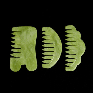 Peigne à cheveux en <span class=keywords><strong>jade</strong></span> rond, peigne de massage des méridiens, masseur de tête en <span class=keywords><strong>jade</strong></span> vert, peigne en <span class=keywords><strong>jade</strong></span> pour usage domestique - Product Image 2