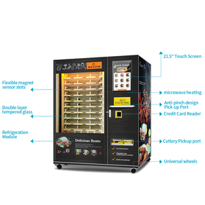 Haloo Máy bán hàng tự động Nhà cung cấp <span class=keywords><strong>CE</strong></span> chứng nhận đầy đủ tự động lò vi sóng sưởi ấm với-18 ℃ lưu trữ thực phẩm nóng Hộp Ăn Trưa Máy bán hàng tự động với màn hình cảm ứng - Product Image 6