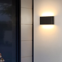 Applique murale LED moderne 12W en aluminium moulé sous pression avec diffuseur en polycarbonate, pour extérieur, alimentation 240V/220V AC, angle de faisceau réglable, utilisation en jardin, étanche