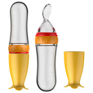 Cuillère d'alimentation 90ml <span class=keywords><strong>Biberon</strong></span> à pression <span class=keywords><strong>Biberon</strong></span> en silicone pour bébé avec couvercle en silicone - Product Image 2