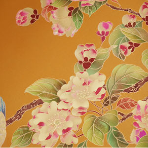 Pannello Decorativo Zen in Ottone Dorato a Forma di Melo Selvatico, Doppio Uso come Arte Murale e Copertura <span class=keywords><strong>per</strong></span> Contatore, Cornice in Noce, Decorazione Vintage, Direttamente dalla Fabbrica - Product Image 5