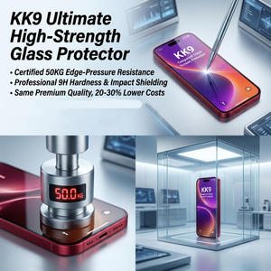 ฟิล์มกันรอยหน้าจอ KK9 OEM สำหรับ iPhone 18 Pro Max รุ่นใหม่ วัสดุกระจกใส HD ความแข็งสูงพิเศษ  ความสามารถในการส่งผ่านแสง 92% ป้องกันการกระแทก - Product Image 3