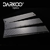 Lentille optique LED, module de lentille carrée à 30 degrés pour LED 50W 100W, PC/PMMA à haute transmission pour l'éclairage d'inondation des stades et des entrepôts