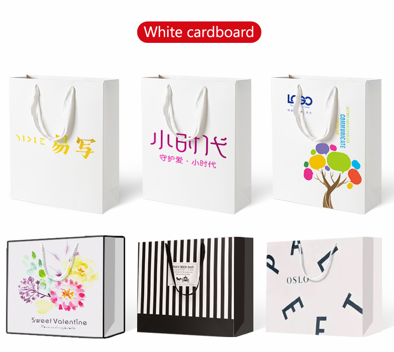 Custom Luxury Cardboard Packaging Brown Kraft Gift Craft Shopping Paper Bag With Ribbon Handles